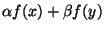 $\alpha f(x)+\beta f(y)$