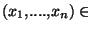 $(x_1,....,x_n)\in$