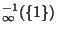 $_\infty^{-1}(\lbrace 1 \rbrace)$