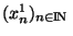 $(x^1_n)_{\scriptsize {n \in {\rm I\!N }}}$