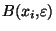 $B(x_i,\varepsilon)$