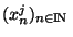 $(x_n^j)_{\scriptsize {n \in {\rm I\!N }}}$