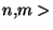 $n,m>$