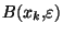 $B(x_k,\varepsilon)$
