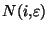 $N(i,\varepsilon)$