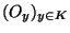 $(O_y)_{\scriptsize {y \in K}}$
