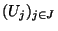 $(U_j)_{\scriptsize {j \in J}}$