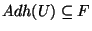 $Adh(U) \subseteq F$