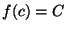 $f(c)=C$