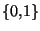 $\lbrace 0,1 \rbrace$