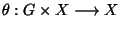 $\theta:G\times X \longrightarrow X$