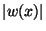 $\vert w(x)\vert$