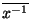 $\overline {x^{-1}}$